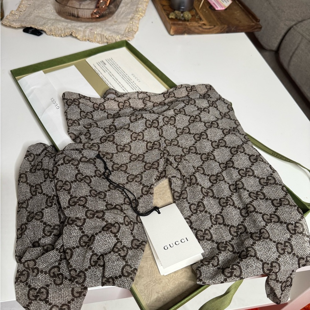 Gucci Beige Monogram Tights